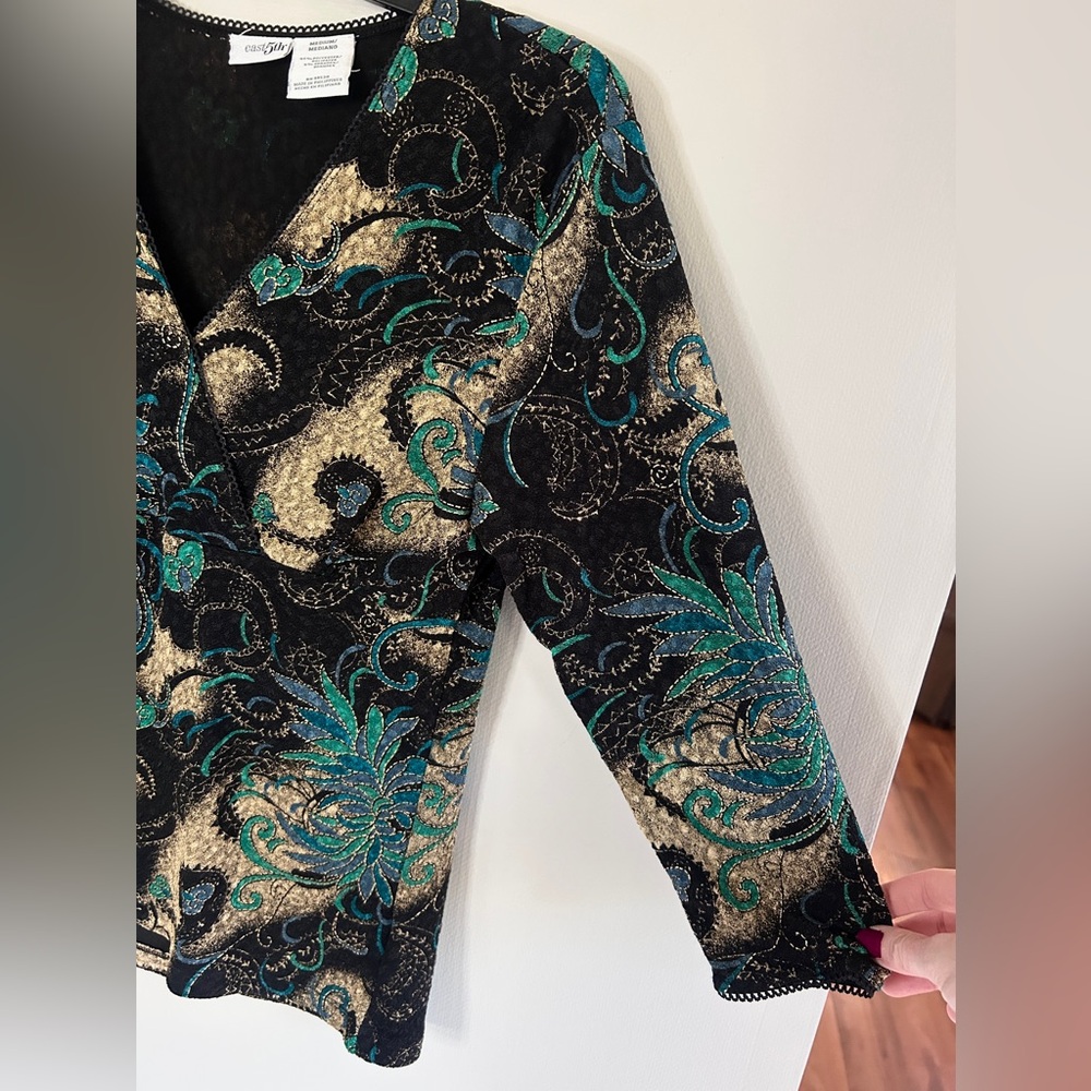 Y2K EAST 5TH Babydoll Metallic Celestial Top Whimsigoth Fairy Grunge 90s Size M - Picture 6 of 16